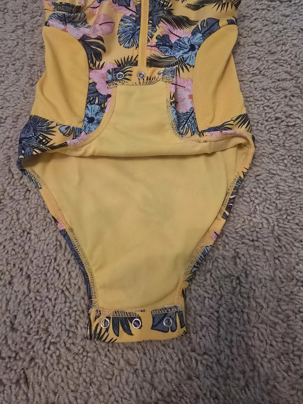 Cat & Jack Floral Yellow Swimsuit